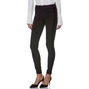 Paige Tereza Velvet Side Stripe Slim Black Pants Size 29 NWT